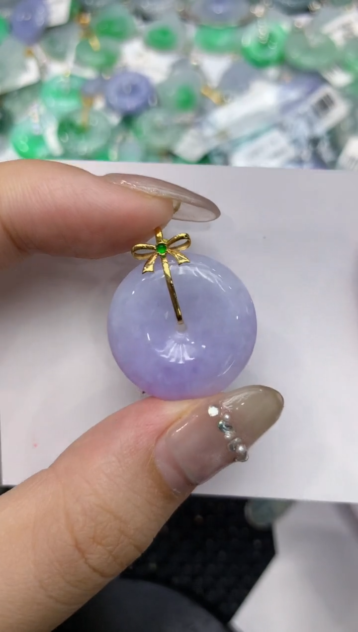【闪购商品】翡翠颈饰18K金镶嵌222222222