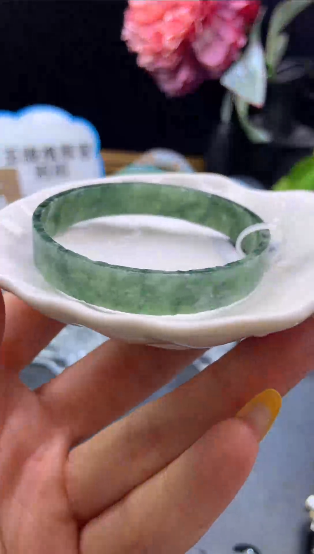 未镶嵌手镯定制翡翠54-55 「定制不退不换」
