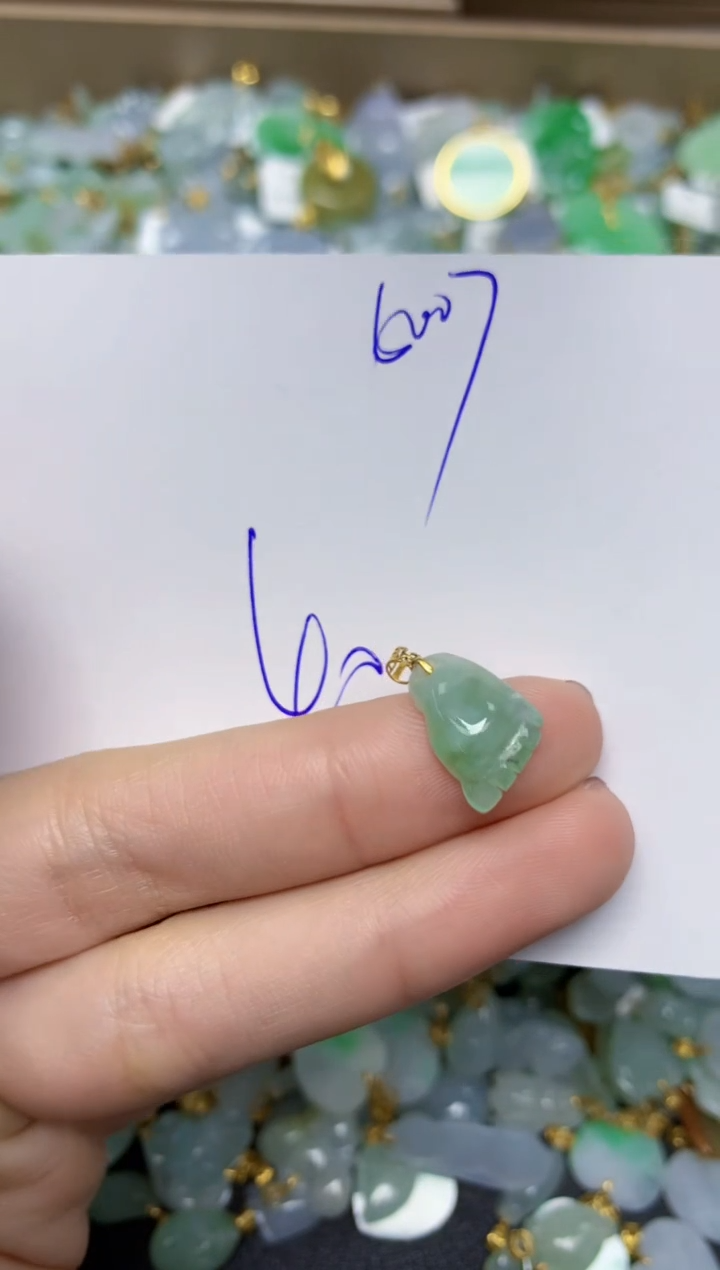 【闪购商品】翡翠颈饰18K金镶嵌 天然翡翠A货