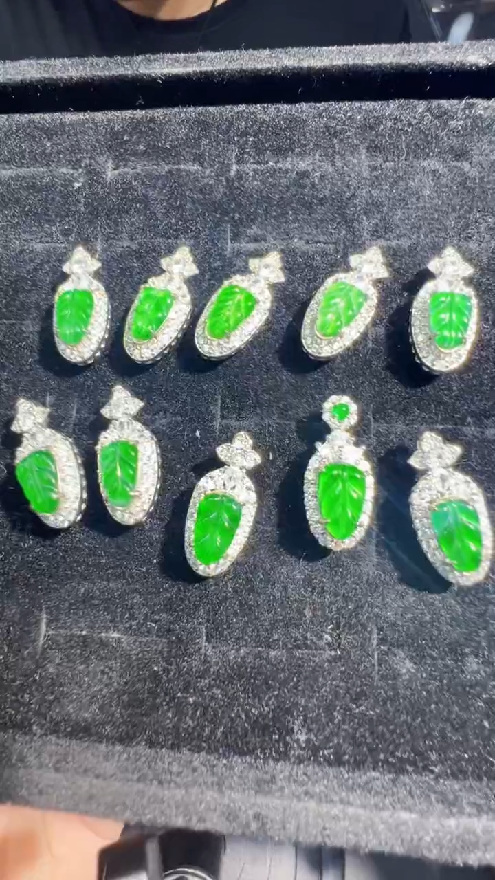 【闪购商品】翡翠戒指未镶嵌叶子商品多样性发货1