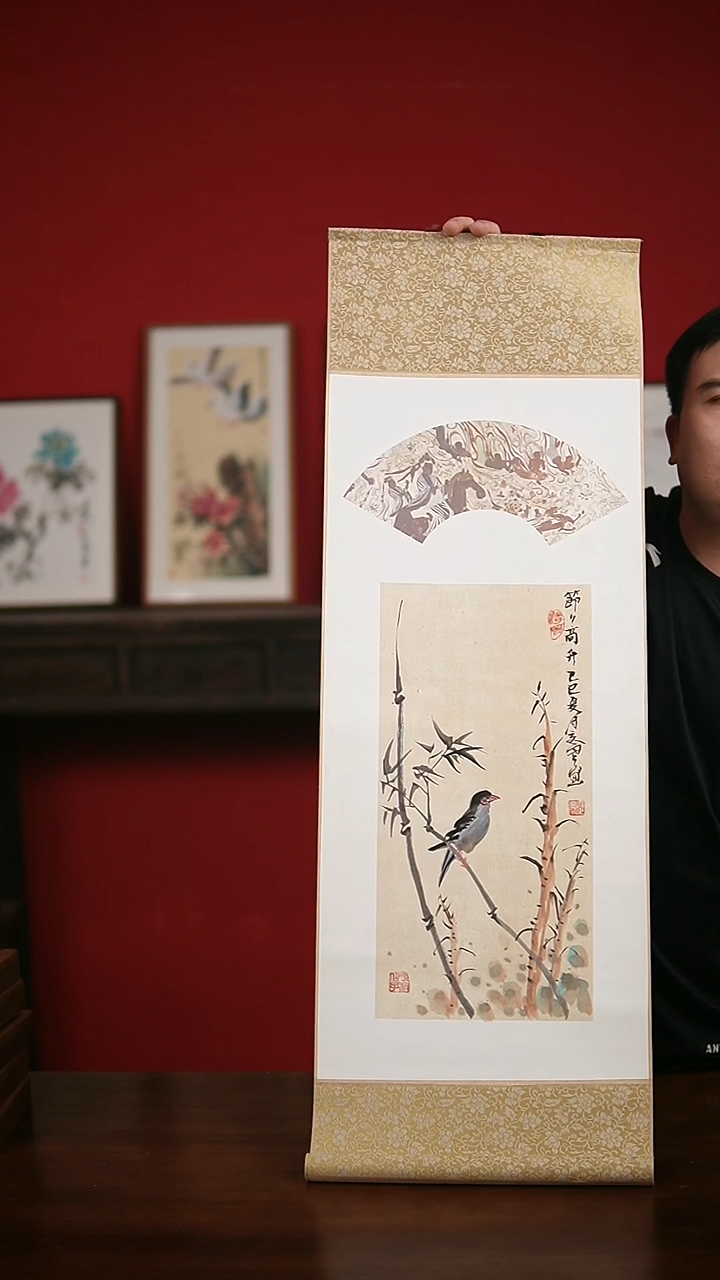 国画手写手绘-30*90卷轴