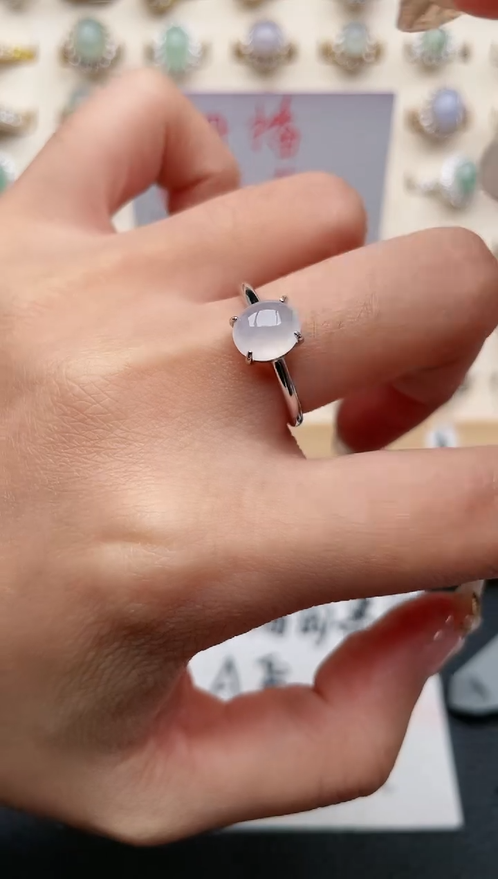 【闪购商品】翡翠戒指银S925镶嵌1111