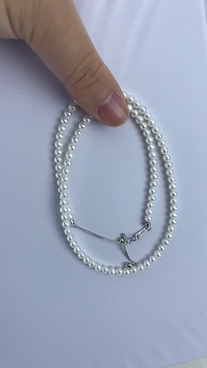 【闪购商品】淡水珍珠颈饰未镶嵌21天然极光珍珠小米珠项链约4-5