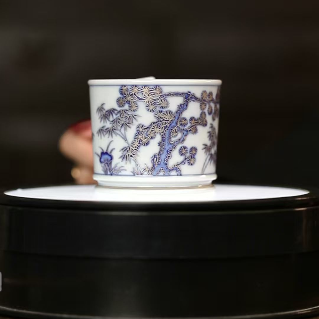 12.21/m70c31/描银松竹梅直筒杯