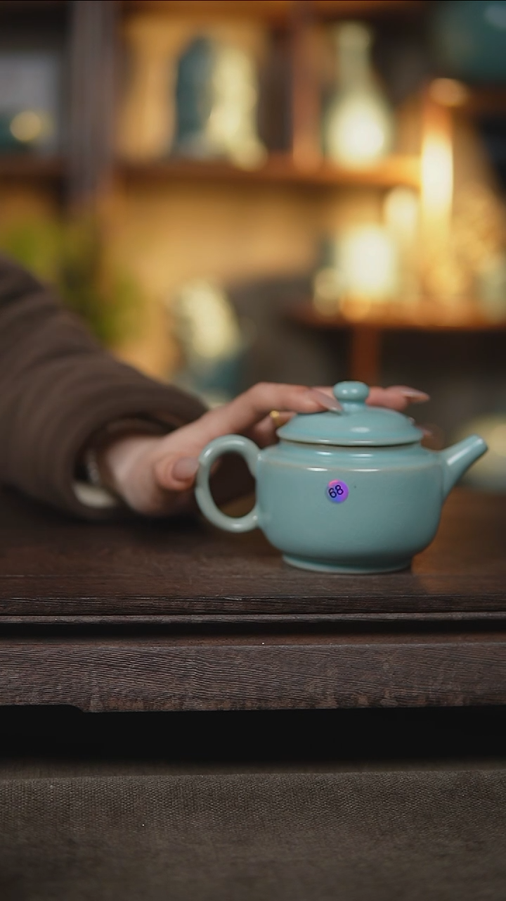 【闪购商品】杯仿古天青纯手工德钟壶瑕68