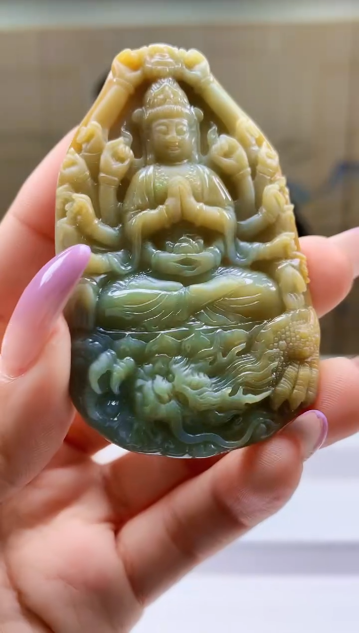 定制翡翠未镶嵌4898ty-毛货挂件107