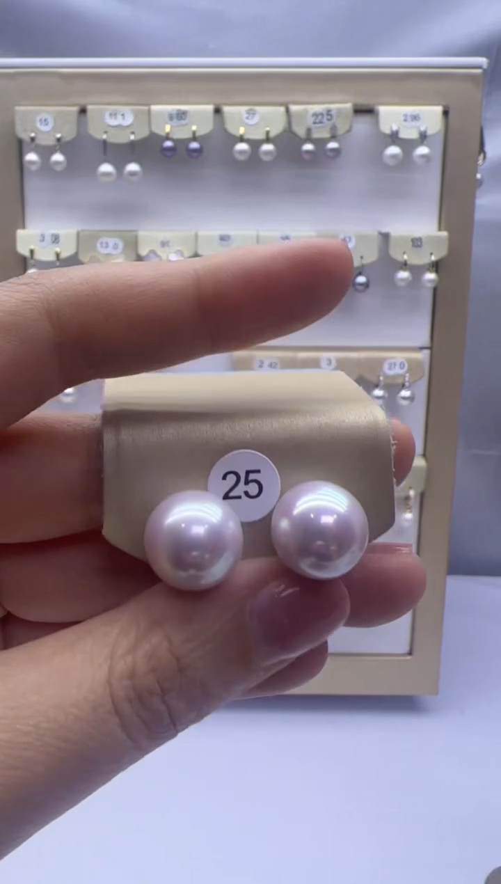 【闪购商品】淡水珍珠耳饰银S925镶嵌25