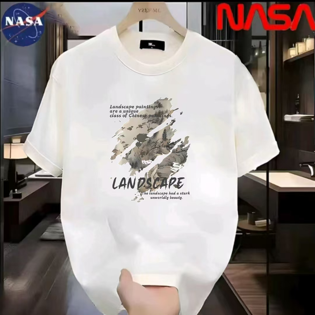 【NASA联名】纯棉夏季圆领短袖T恤休闲百搭宽松时尚男女同款A-15