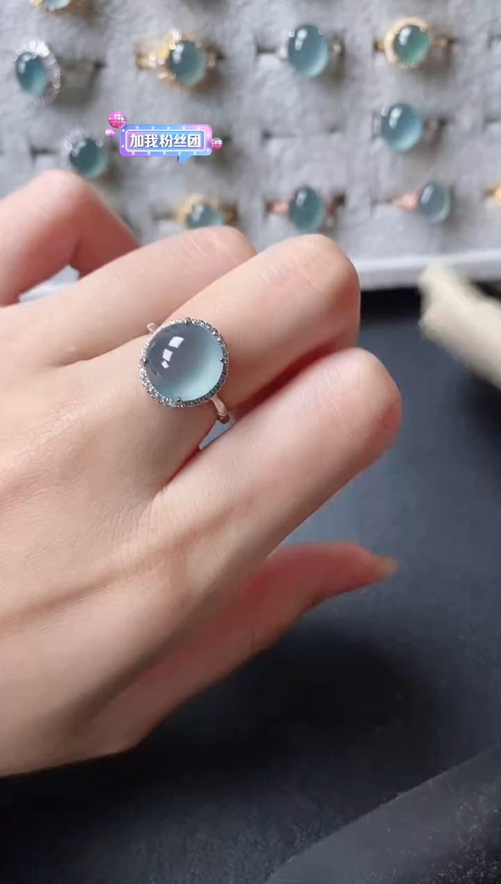翡翠戒指银S925镶嵌51511
