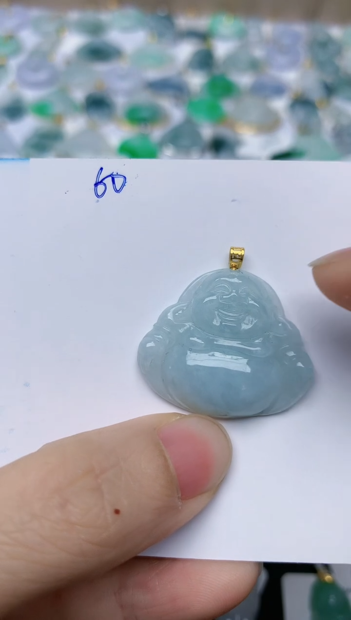 【闪购商品】翡翠颈饰18K金镶嵌天然翡翠A货    60