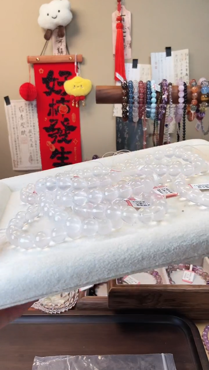 【闪购商品】水晶手链未镶嵌11m奶白晶