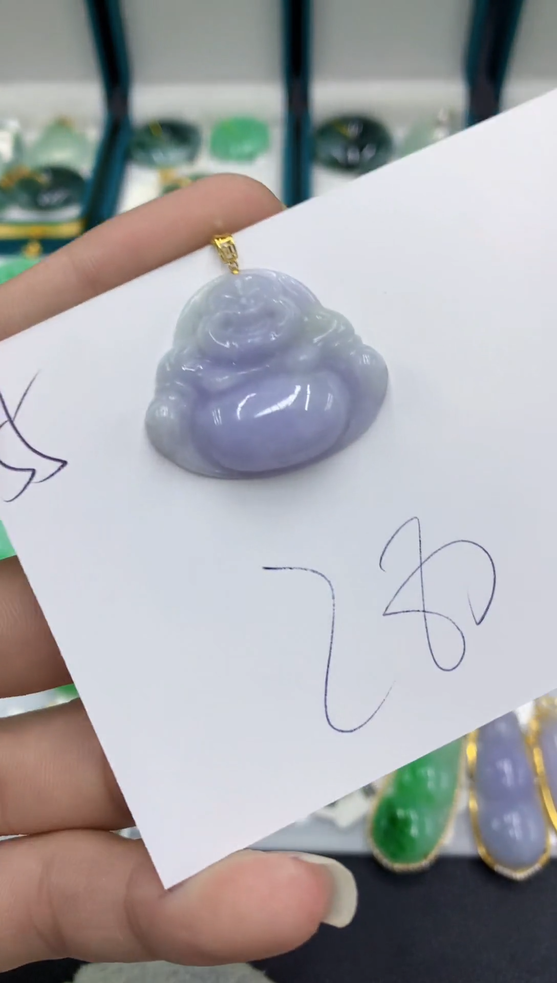 【闪购商品】翡翠颈饰18K金镶嵌翡翠