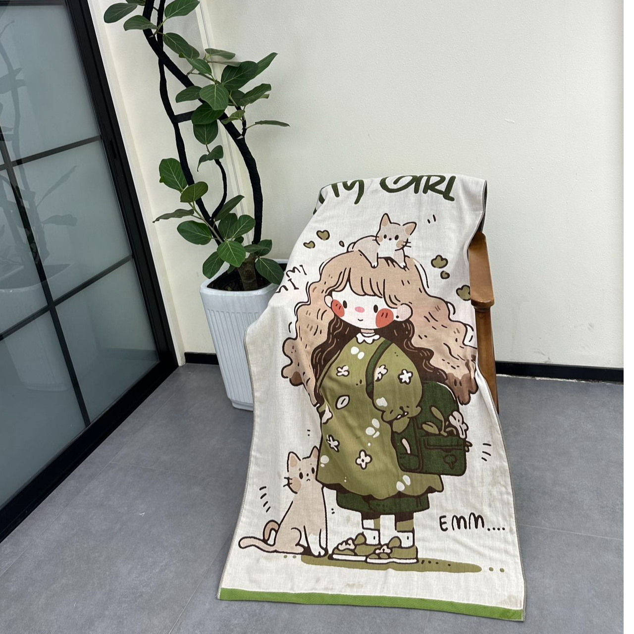 那家女孩浴巾家用吸水速干柔软不掉毛洗澡裹巾