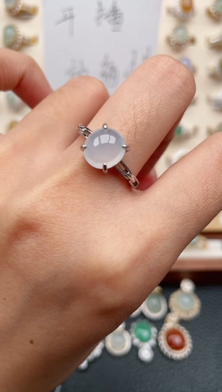 【闪购商品】翡翠戒指银S925镶嵌1111