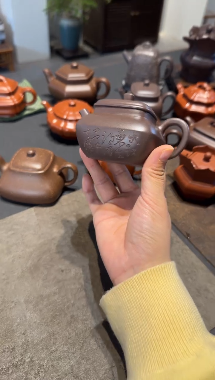 【闪购商品】紫砂茶壶天青合欢