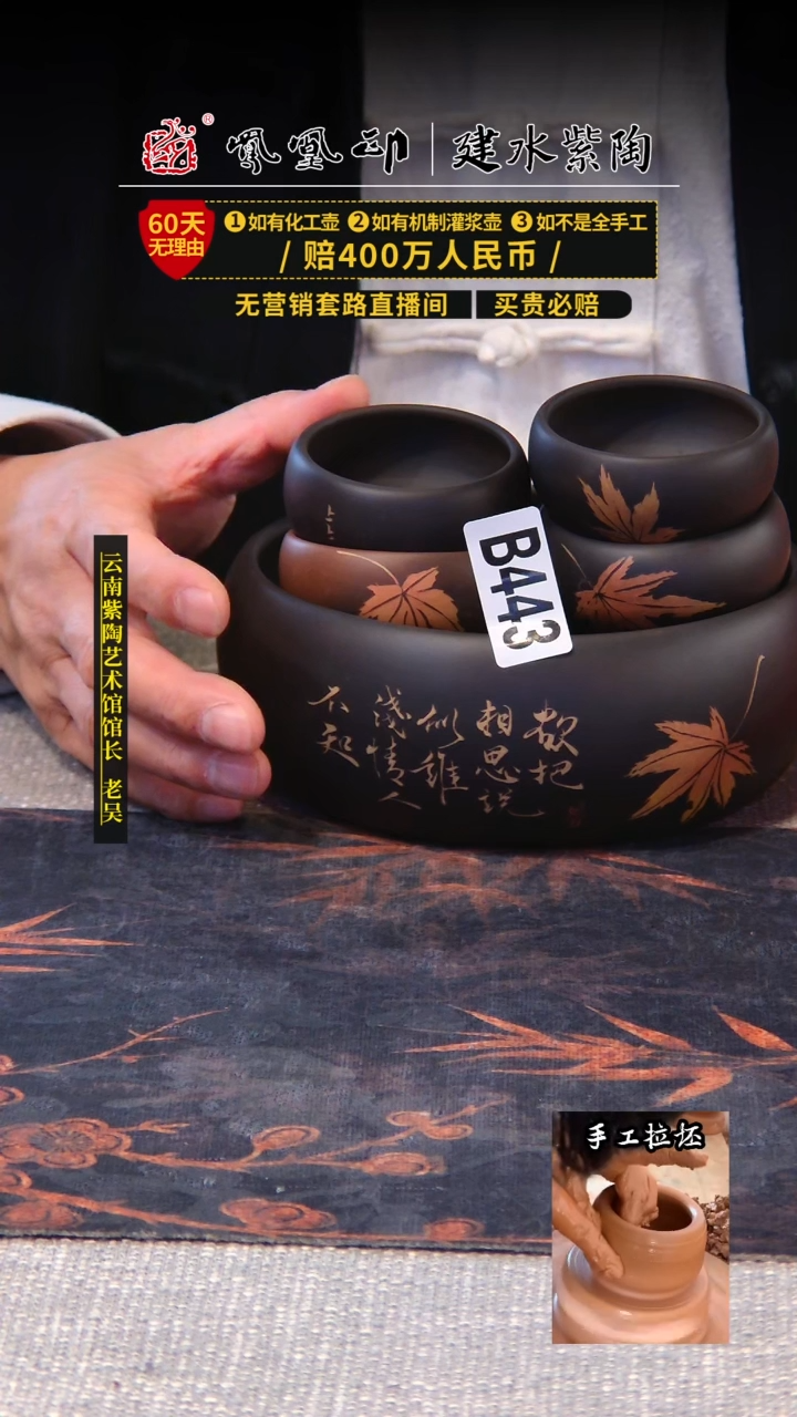 【闪购商品】壶建水紫陶茶壶套装/B443