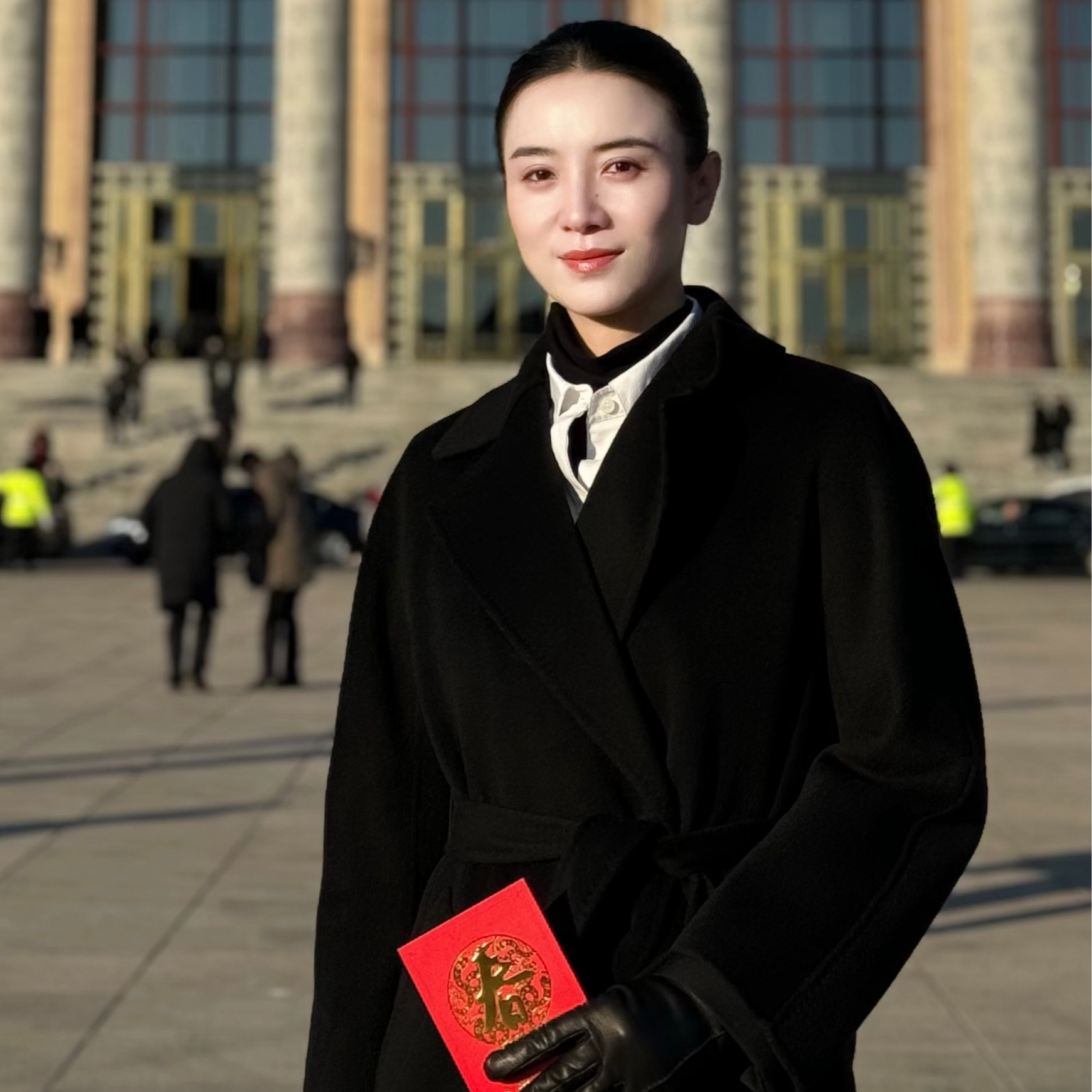 LANCY/朗姿[宋佳同款]羊绒大衣外套常规中长款翻领宽松双面呢秋冬