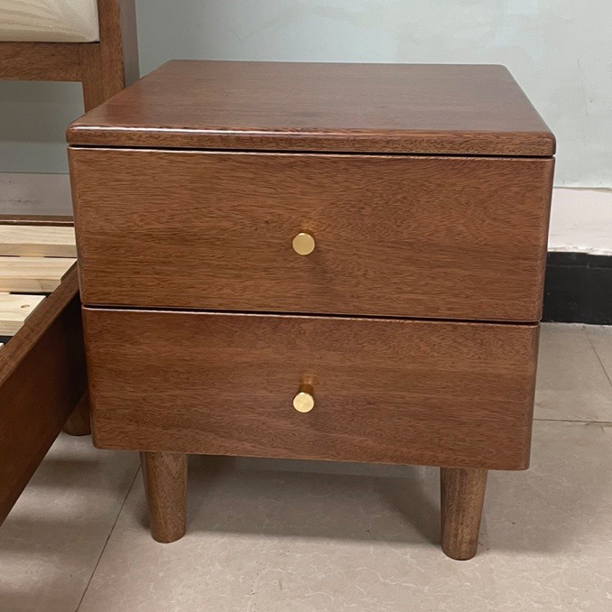 居然之家实木床头柜黑胡桃木床头柜919