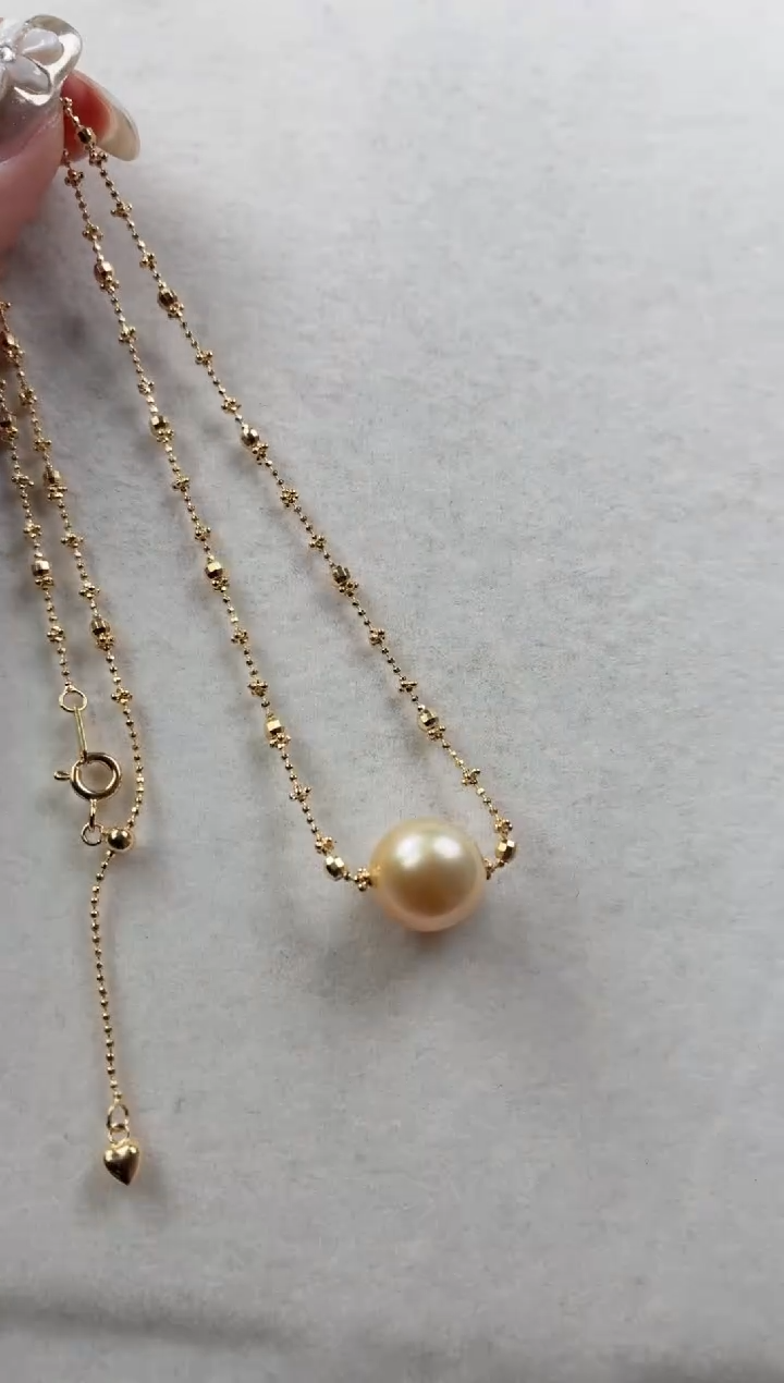 银S925镶嵌套链海水珍珠Q171