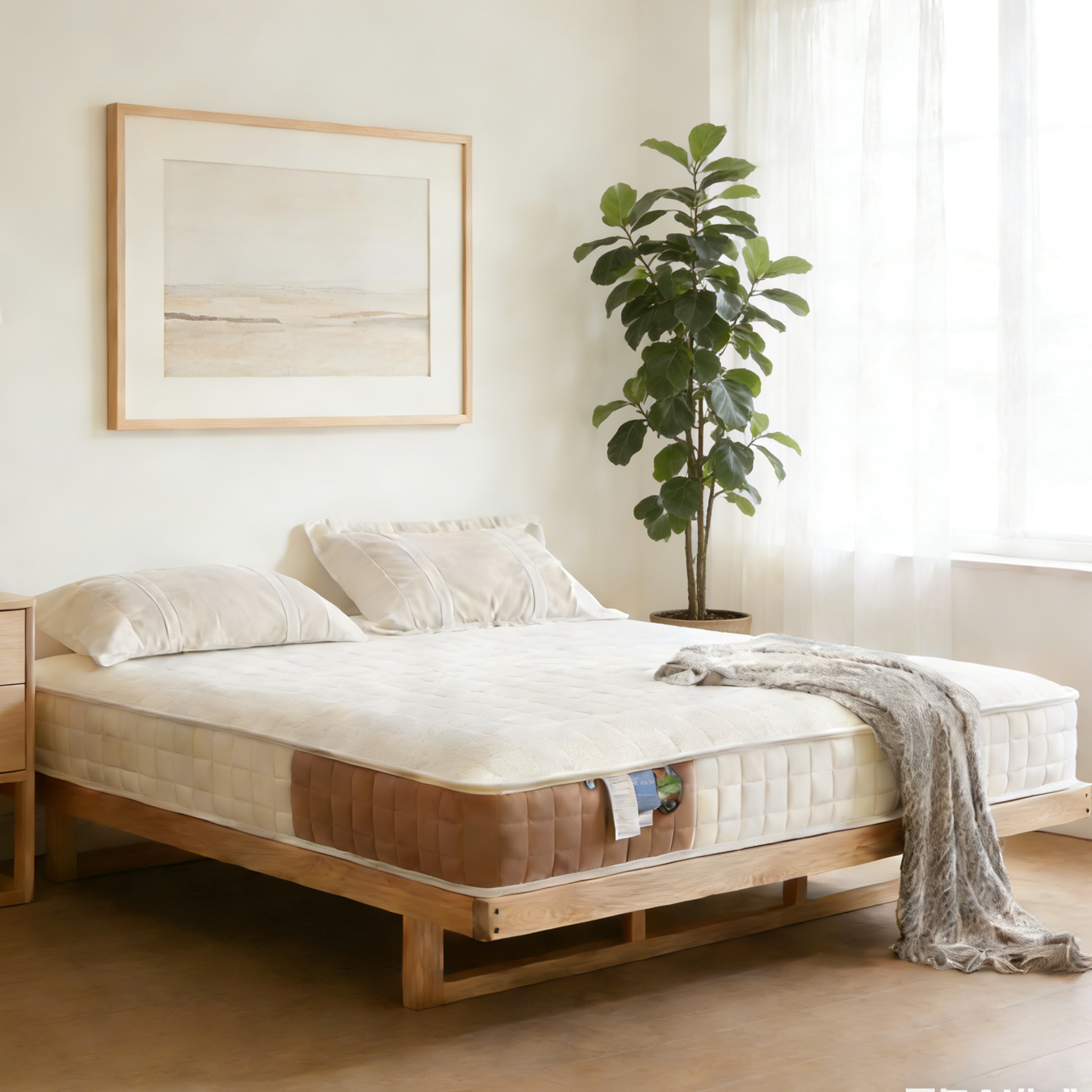 全拆洗【偏硬】升级4D空气纤维机械弹簧零胶水酷布床垫整张发货