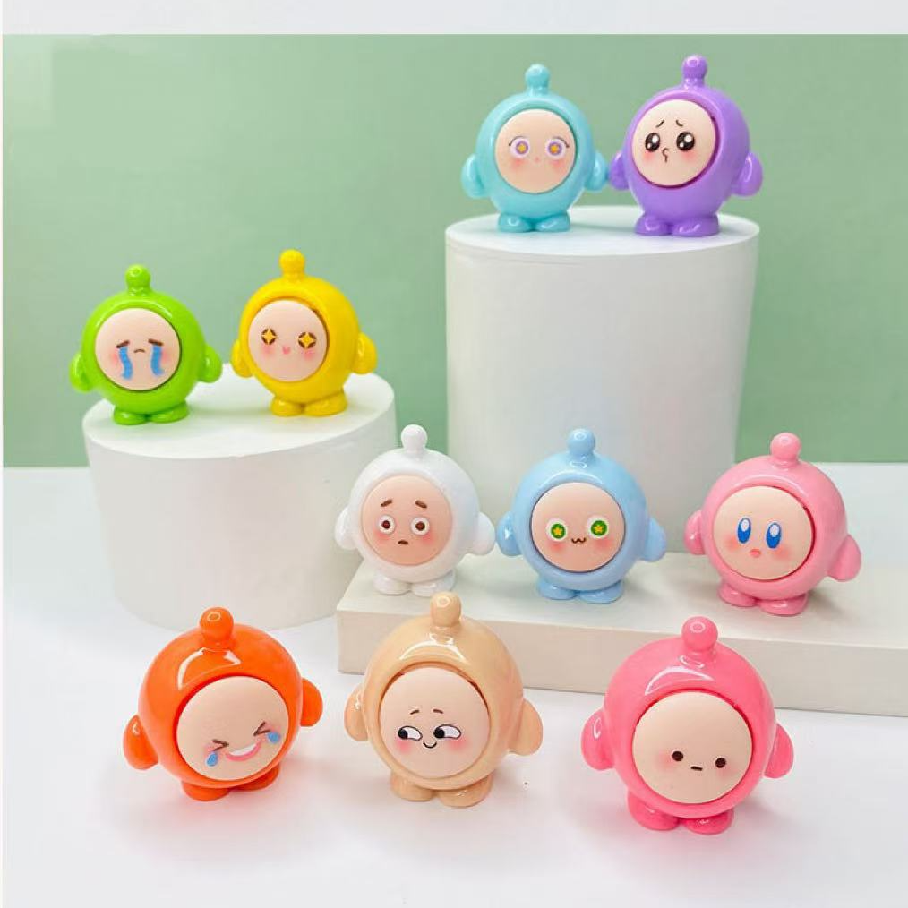 立体卡通蛋仔 新品可爱DIY配饰材料桌面小摆件呆萌表情彩色公仔