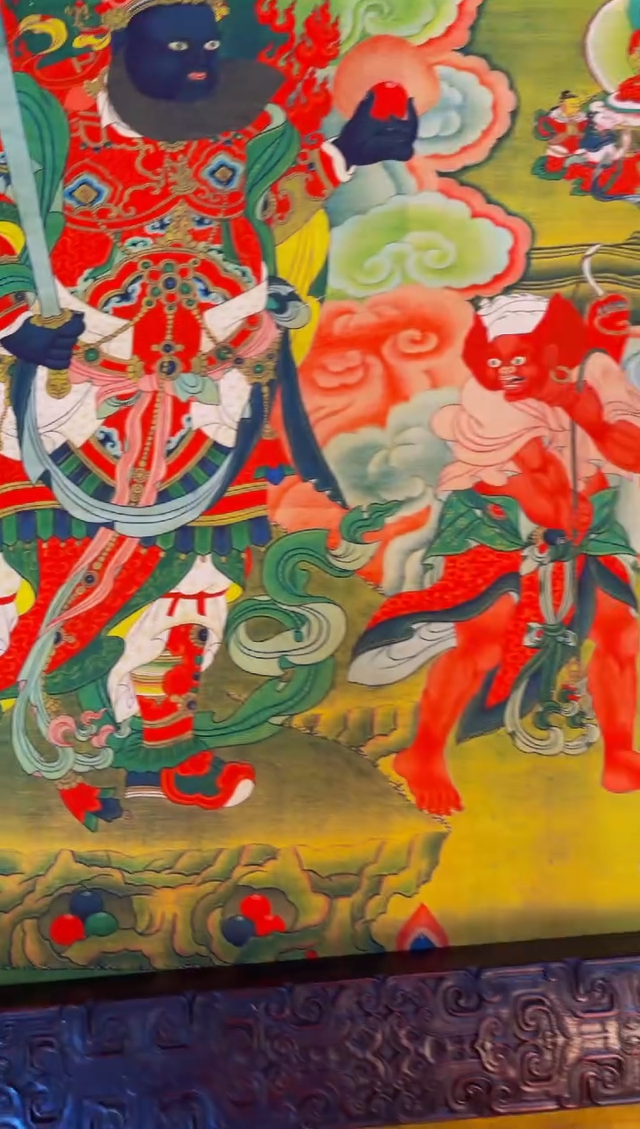 装裱画精品手绘唐卡链接--A068广目天王