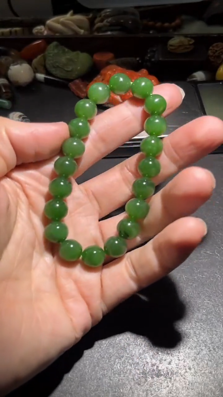 未镶嵌手链和田玉pz1225-39约10mm