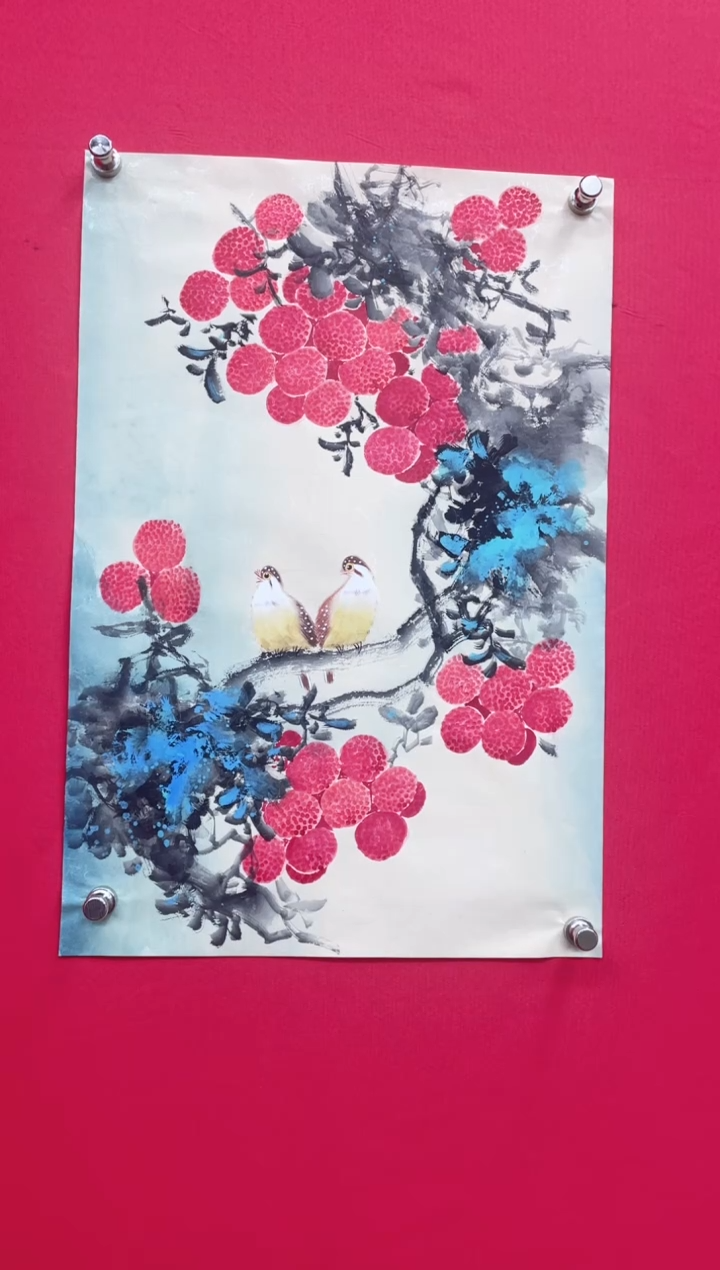 【闪购商品】书法谈玉平老师手绘-国画荔枝