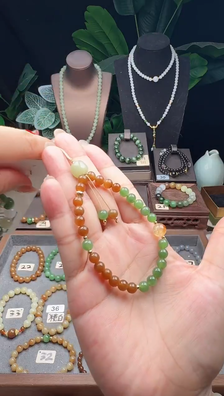 未镶嵌和田玉手机链6m糖玉碧玉手机链