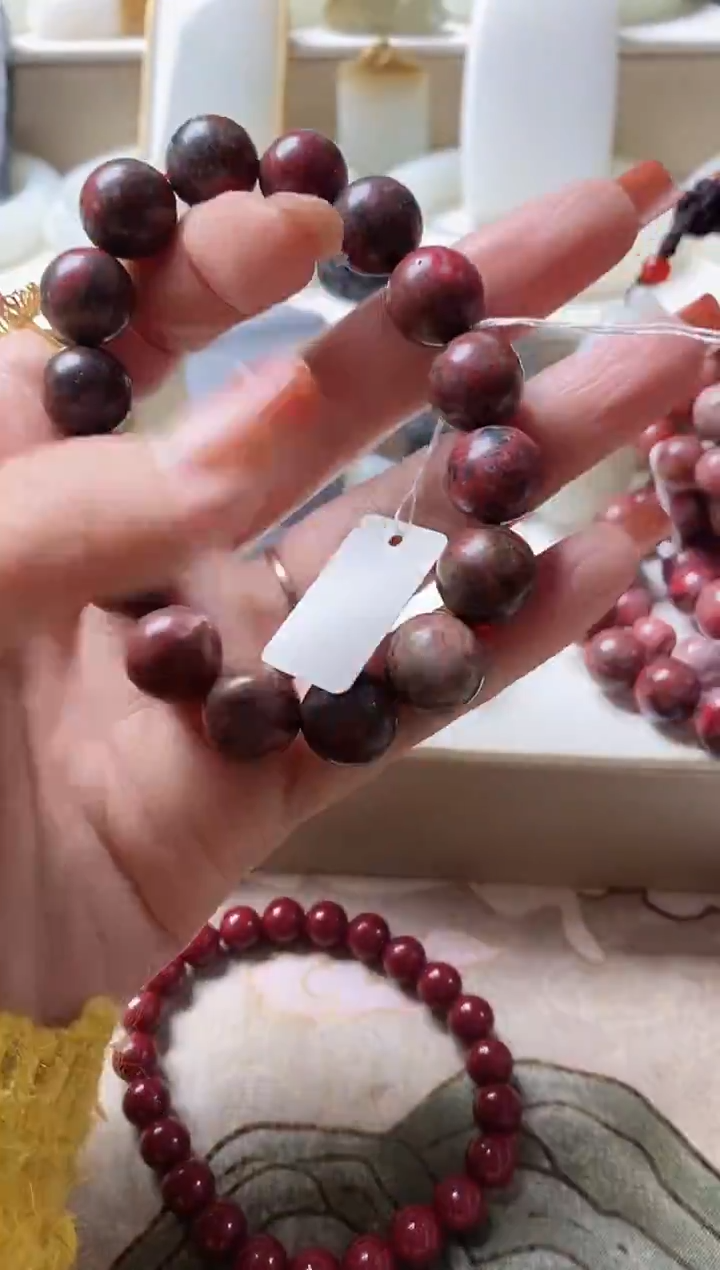 天然辰砂手串单圈