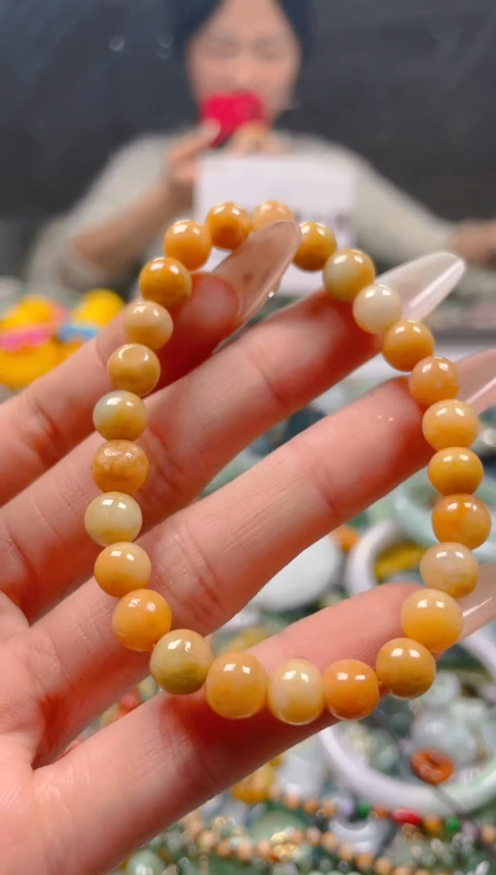 【闪购商品】翡翠颈饰未镶嵌7-8MM/P/翡翠A货一图一物