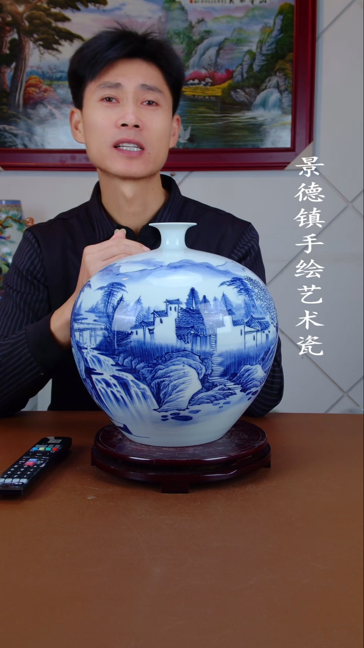 瓶景德镇手工手绘陶瓷摆件11