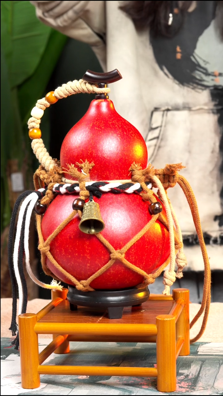 30李氏大漆精品大漆酒葫芦摆件