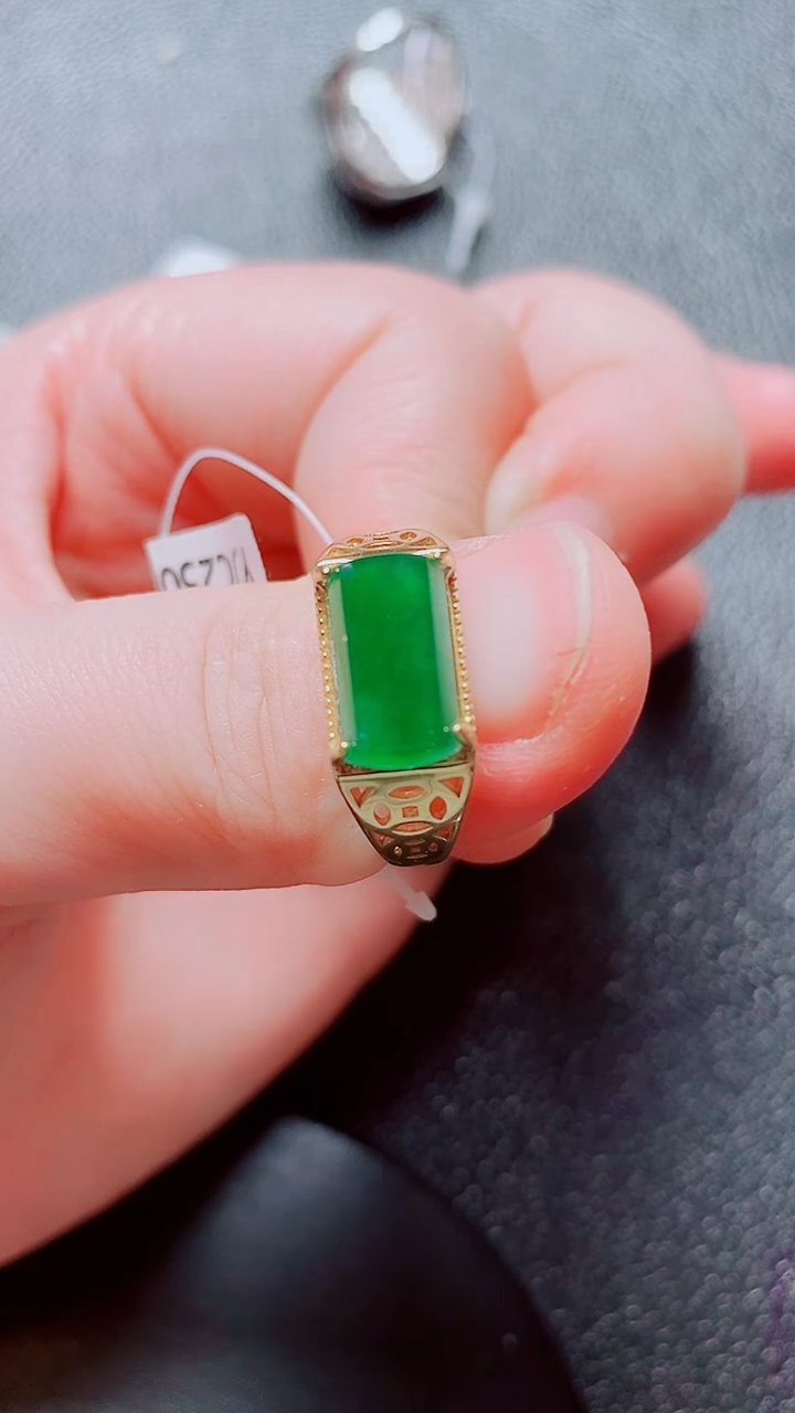 银S925镶嵌戒指翡翠翡翠
