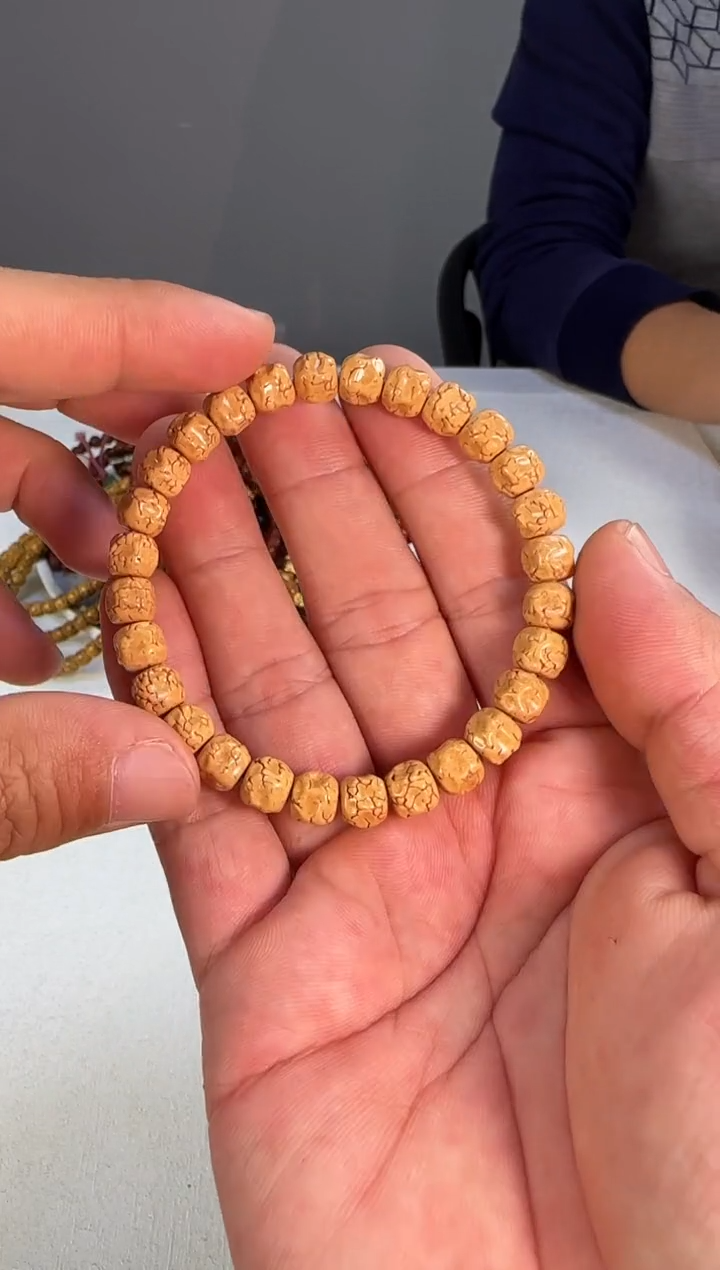 手串金刚菩提金刚雕刻无相金标款尺寸7