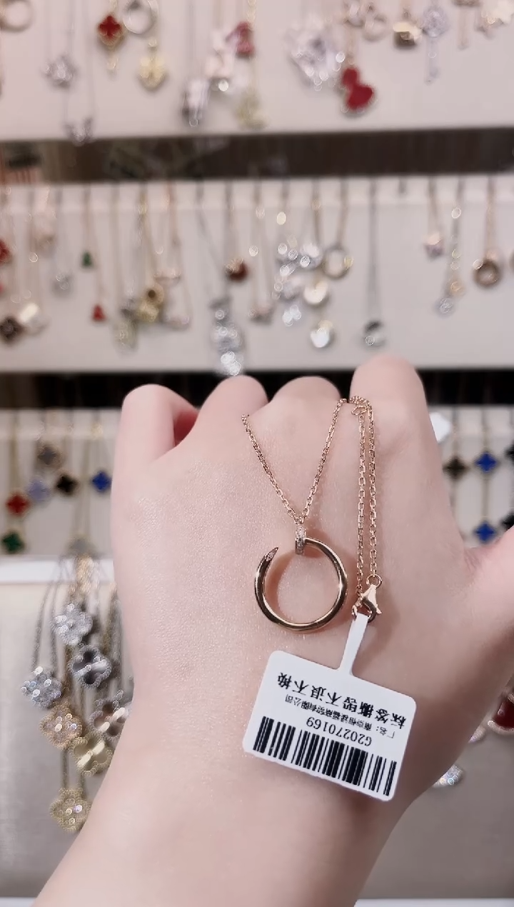 【闪购商品】钻石颈饰18K金镶嵌18K金镶嵌钻石 K玫 