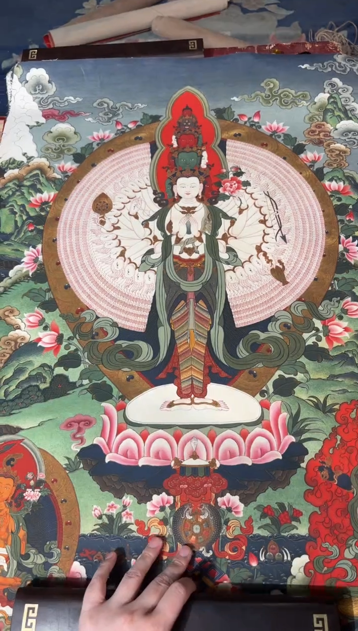 卷轴画龙妹的唐卡tk16