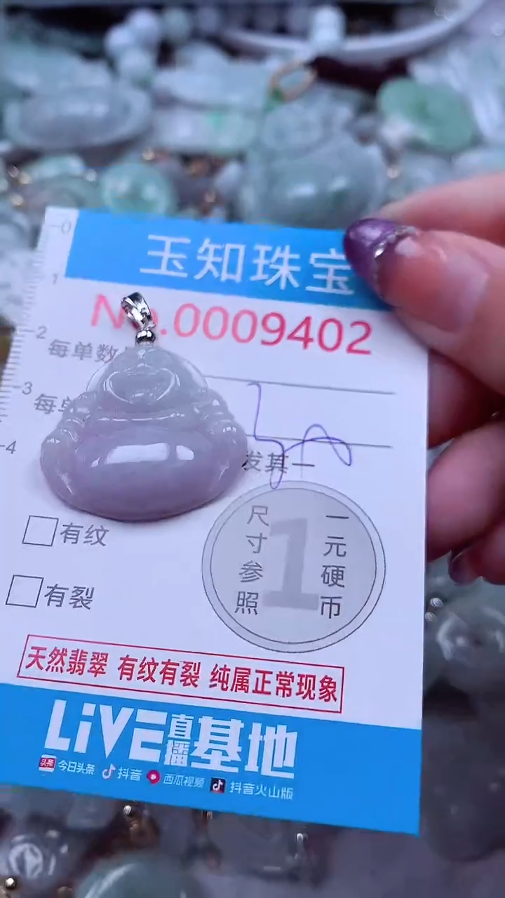 翡翠未镶嵌吊坠(不含链)9402