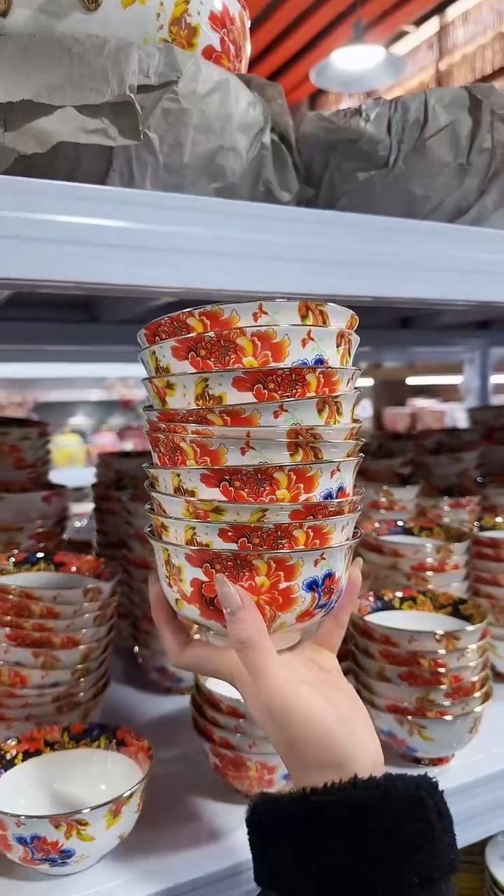 【闪购商品】瓷片5英寸饭碗10个景德镇陶瓷