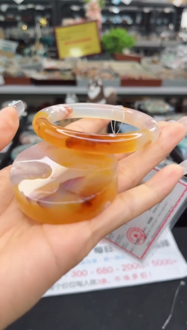 【闪购商品】石英质玉手镯未镶嵌54圈口（赠品镯心）6918333