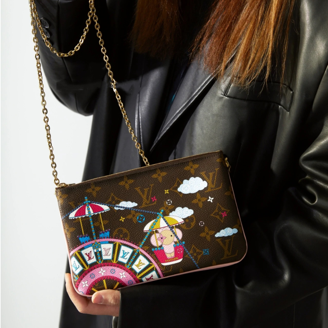 95新 LouisVuitton/路易威登 7姐专场/老花圣诞限二合一麻将包