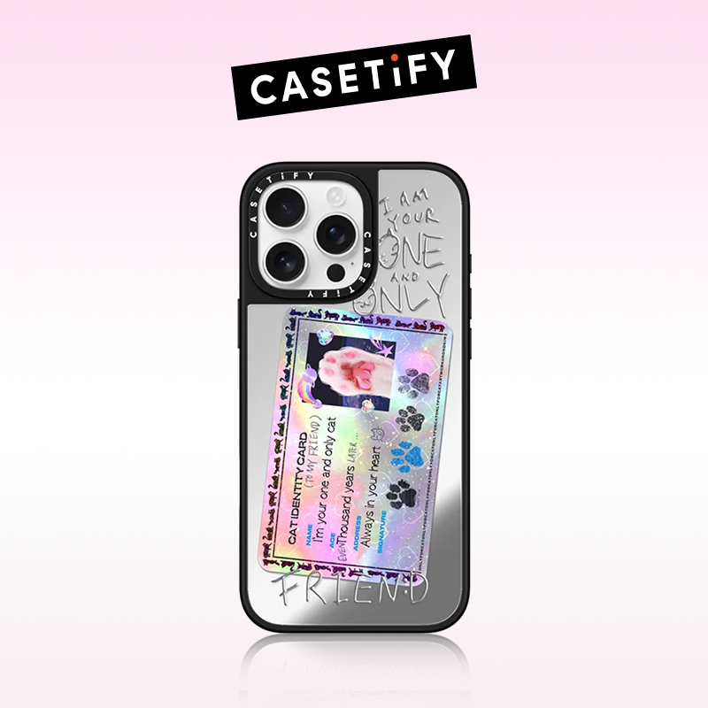 CASETiFY 猫猫信息卡 手机壳 适用于iPhone15/14 Pro新