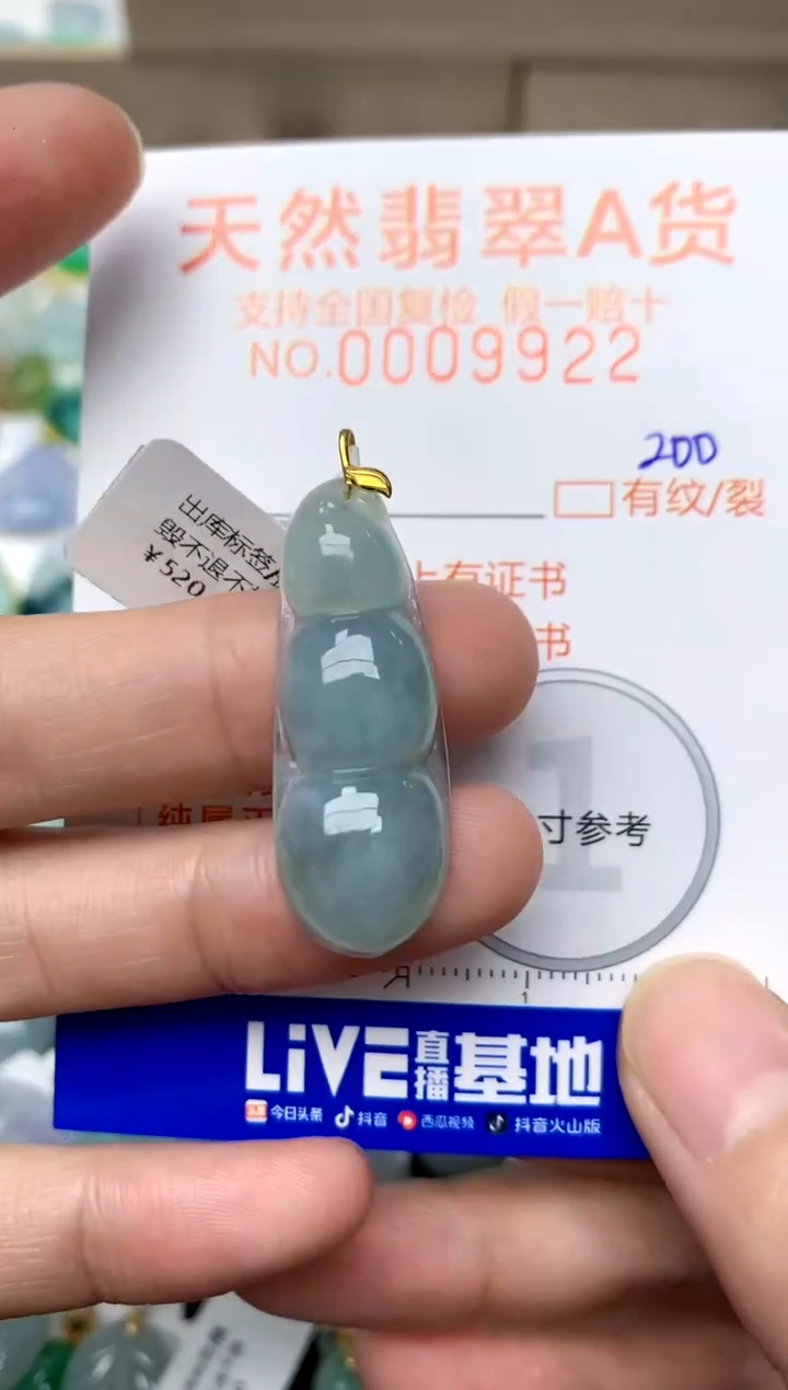 【闪购商品】翡翠颈饰18K金镶嵌200天然A货翡翠