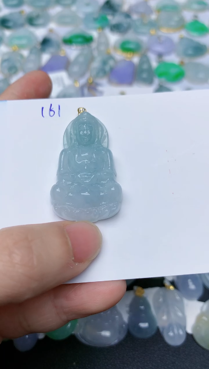 【闪购商品】翡翠颈饰18K金镶嵌天然翡翠A货    