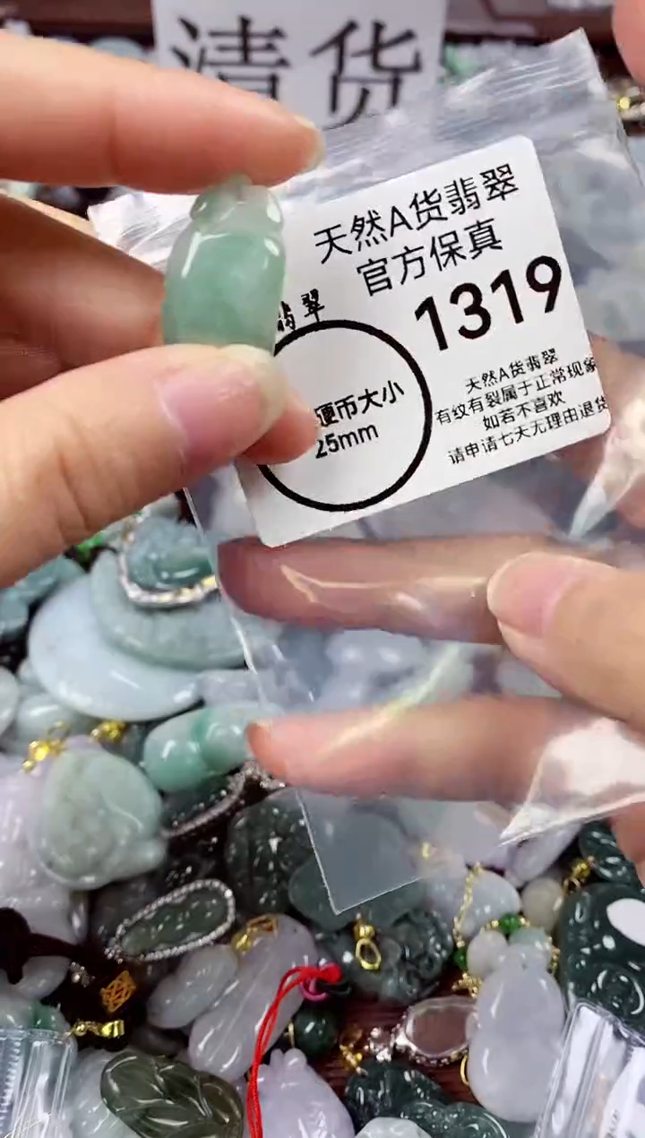 【闪购商品】翡翠颈饰未镶嵌天然A货翡翠1319