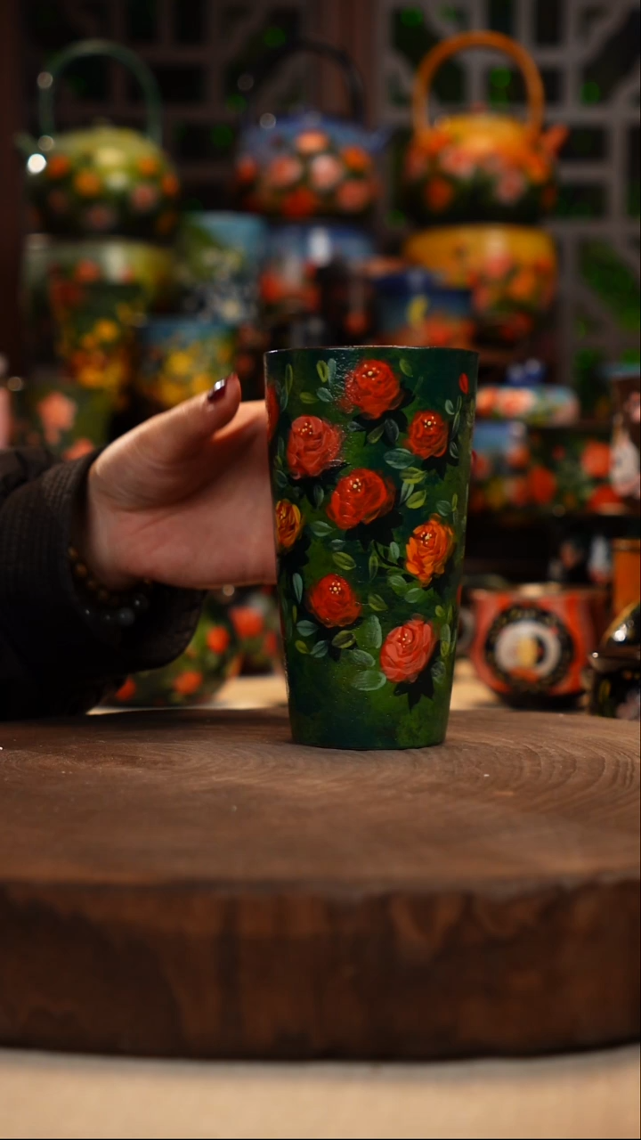 紫砂油画手绘釉下彩