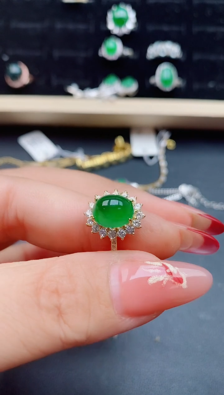 【闪购商品】翡翠戒指银S925镶嵌232131