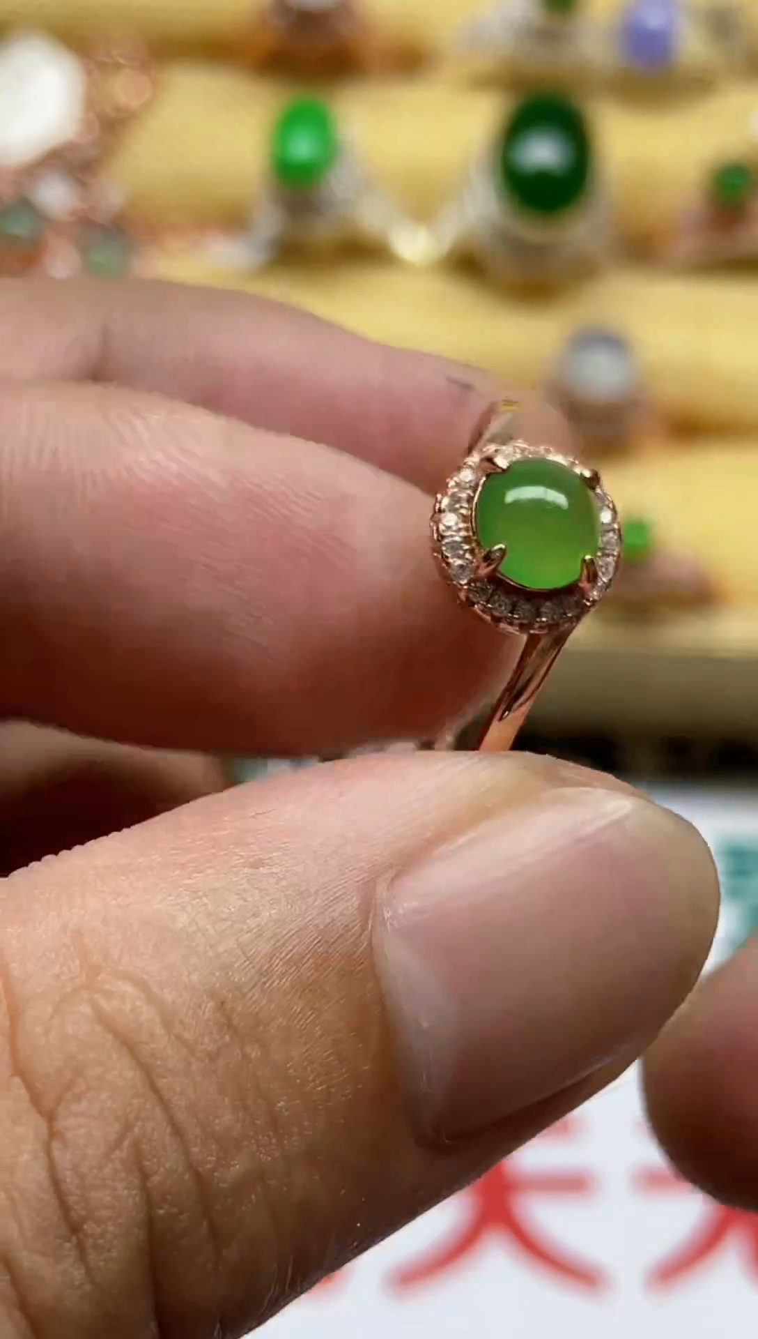 【闪购商品】翡翠戒指银S925镶嵌0000