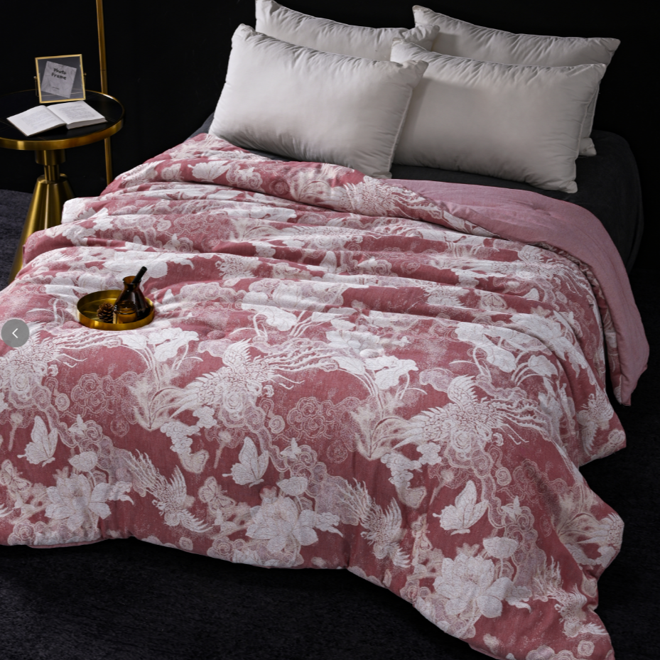 【古法·工艺】高定私人定制浮雕被套-丹凤云纹