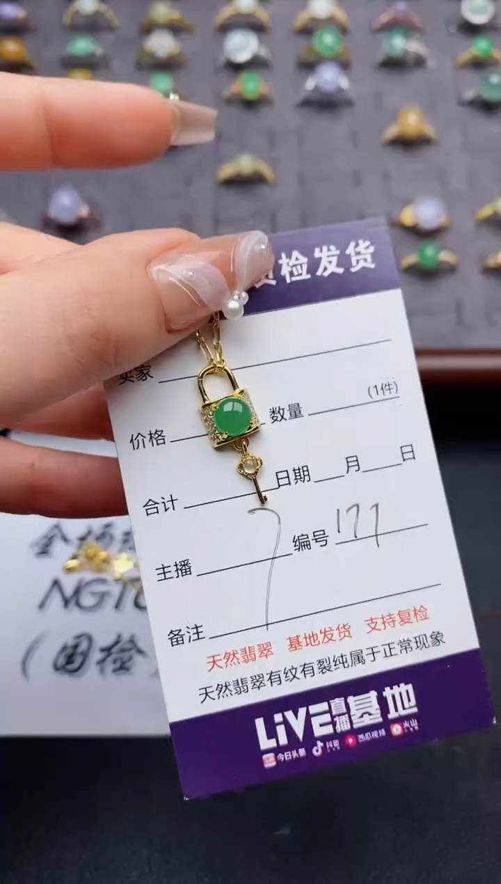 翡翠银S925镶嵌颈饰..........